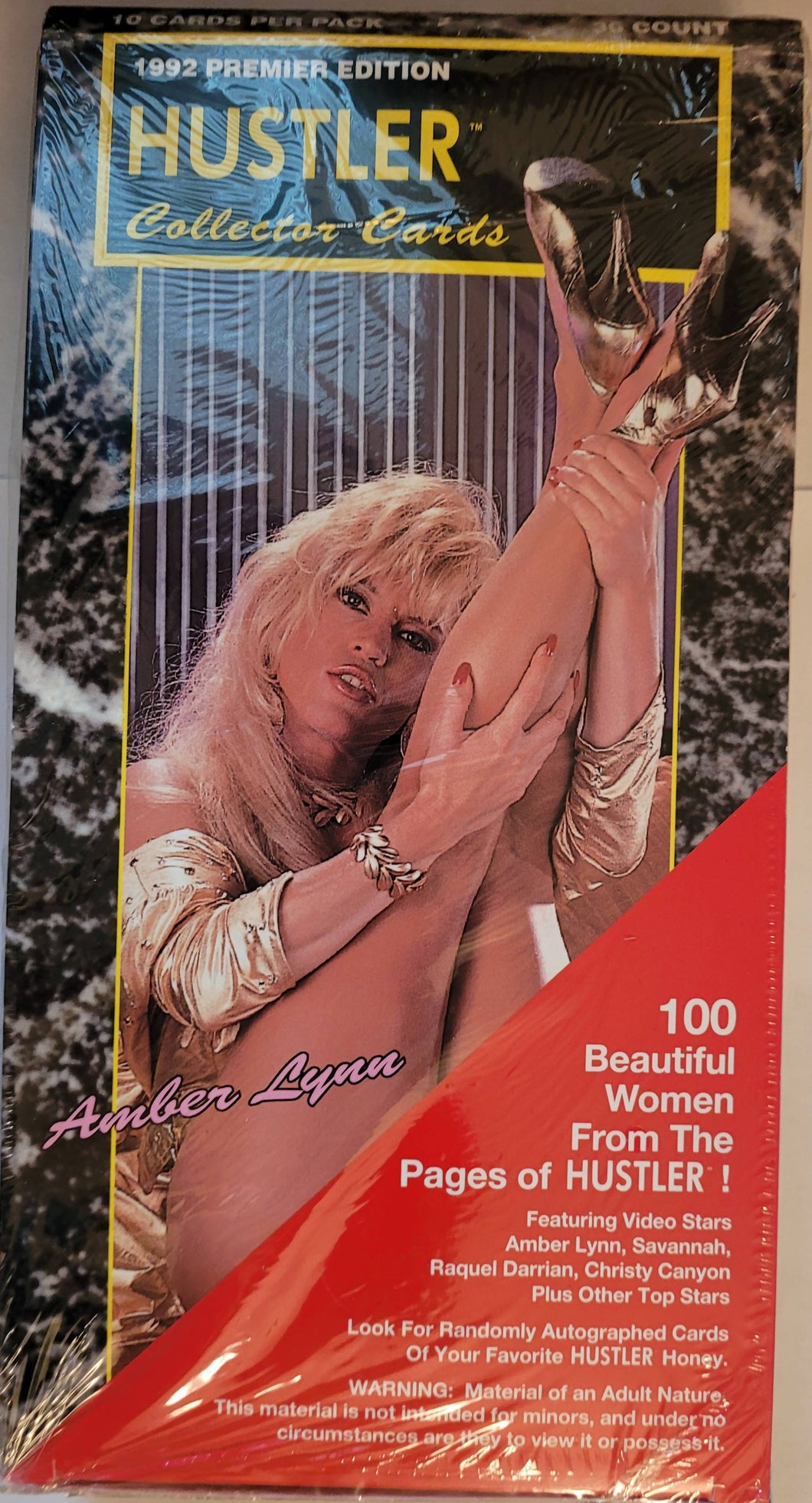 HUSTLER 1992 PREMIER EDITION COLLECTOR CARDS 100 CARD SET FACTORY SEALED MAY INCLUDE AMBER LYNN, RAQUEL DARRIAN,CHRISTY CANYON and more.