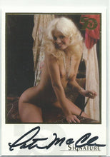 Load image into Gallery viewer, Playboy 50th Anniversary Patricia McClain Gold Foil Autograph Card
