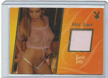 Load image into Gallery viewer, Playboy Lingerie 100th Sarah Jelly Hot Lace Memorabilia Card
