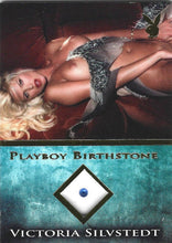 Load image into Gallery viewer, Playboy&#39;s Bare Assets Victoria Silvstedt Gold Foil Birthstone Card
