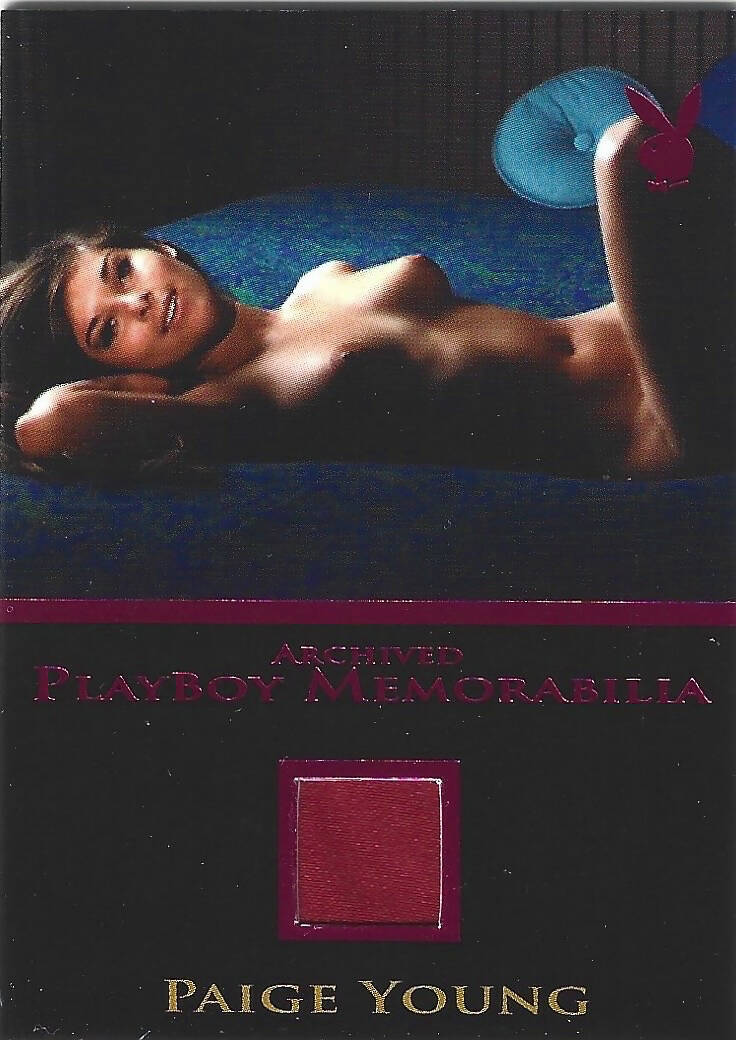 Playboy Heads & Tails Paige Young Pink Foil Archived Memorabilia Card