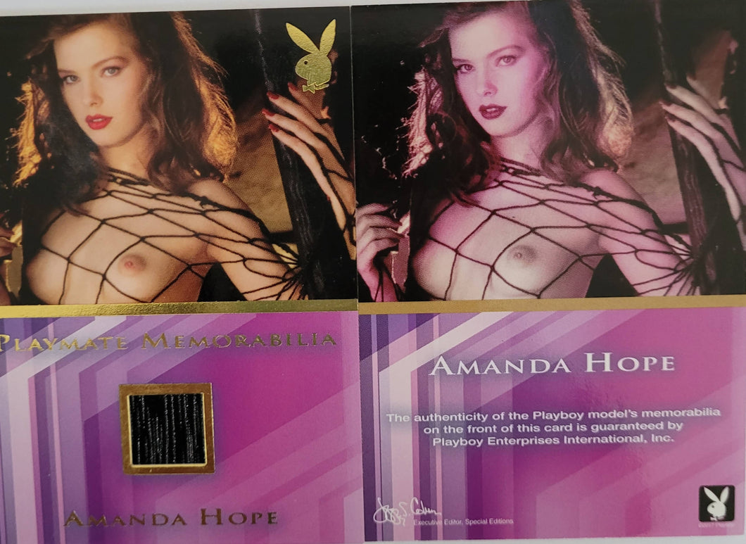PLAYBOY'S BLONDES, BRUNETTES & REDHEADS GOLD MEMORABILIA AMANDA HOPE