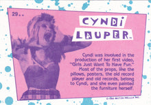 Load image into Gallery viewer, Cyndi Lauper #29 - Mutza Rellla 1985 Trading Card
