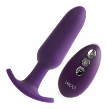 Load image into Gallery viewer, VeDO BUMP PLUS Rechargeable Anal Vibe with Remote Control - Deep Purple
