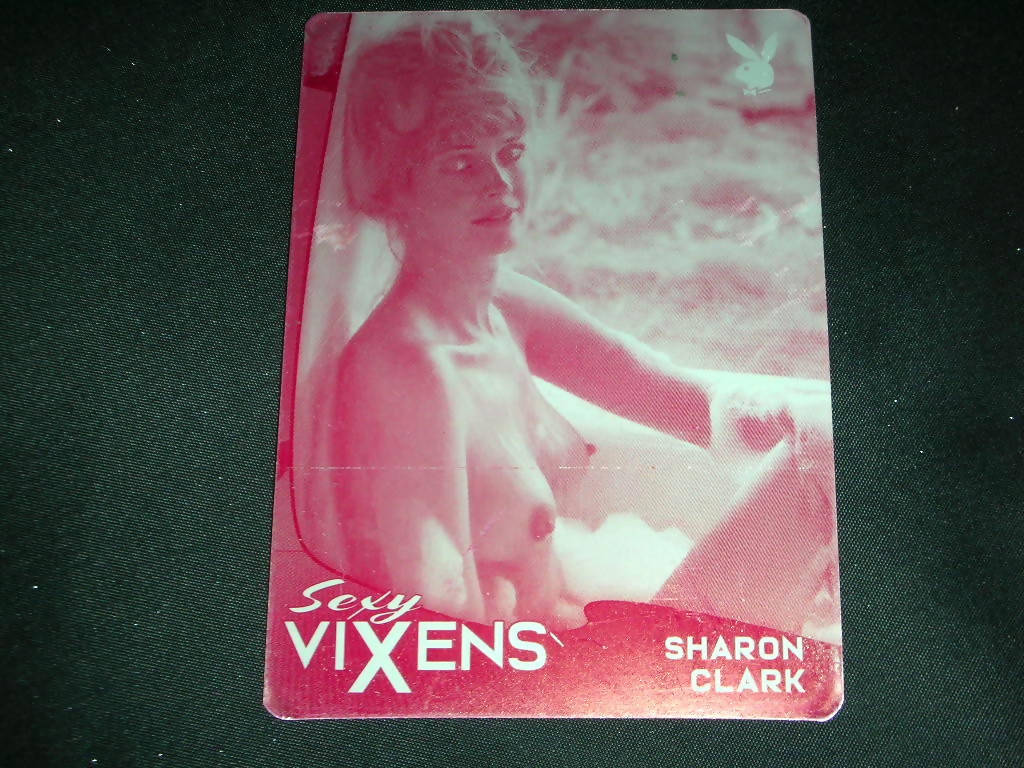 Playboy Sexy Vixens Sharon Clark Press Plate Card