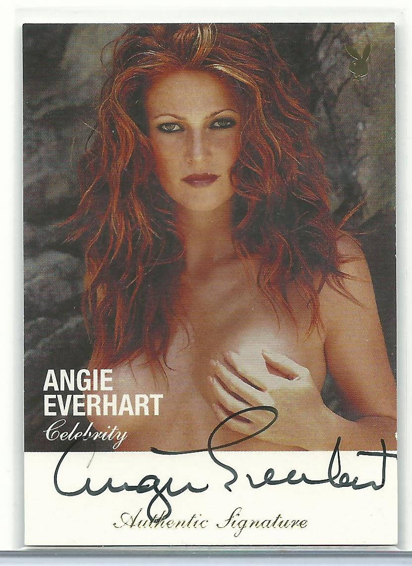 Playboy Centerfold Update 94-96 Angie Everhart Gold Foil Autograph Card
