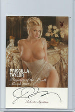 Load image into Gallery viewer, Playboy Centerfold Update 94-96 Priscilla Taylor Red Foil Jumbo Autograph Card
