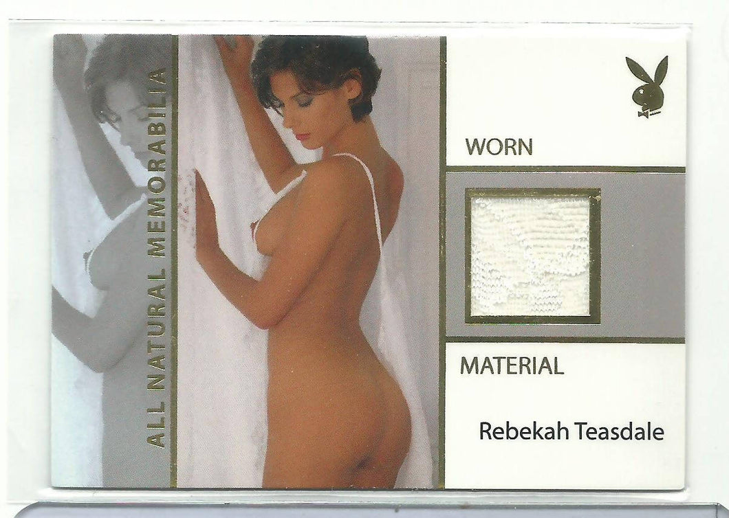Playboy Natural Beauties Rebekah Teasdale Worn Material Card