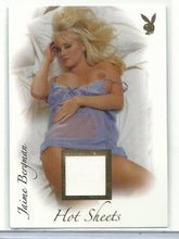 Load image into Gallery viewer, Playboy Playmates In Bed Jaime Bergman Gold Foil Material Card (Last One)
