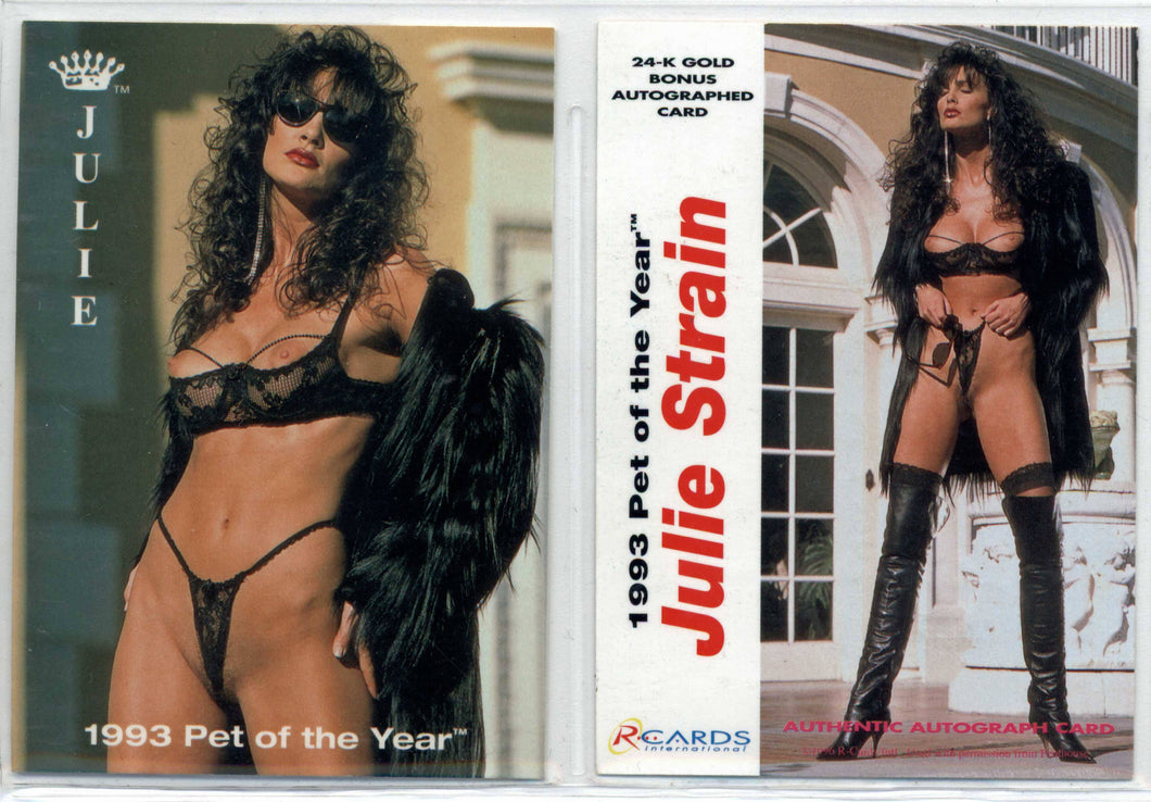 Hot Shots - Penthouse Returns Series 2 - Julie Strain 1993 Pet Of The Year cards [3 cards]