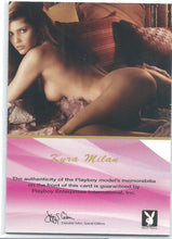 Load image into Gallery viewer, Playboy Centerfold Update 6 Kyra Milan Memorabilia Card
