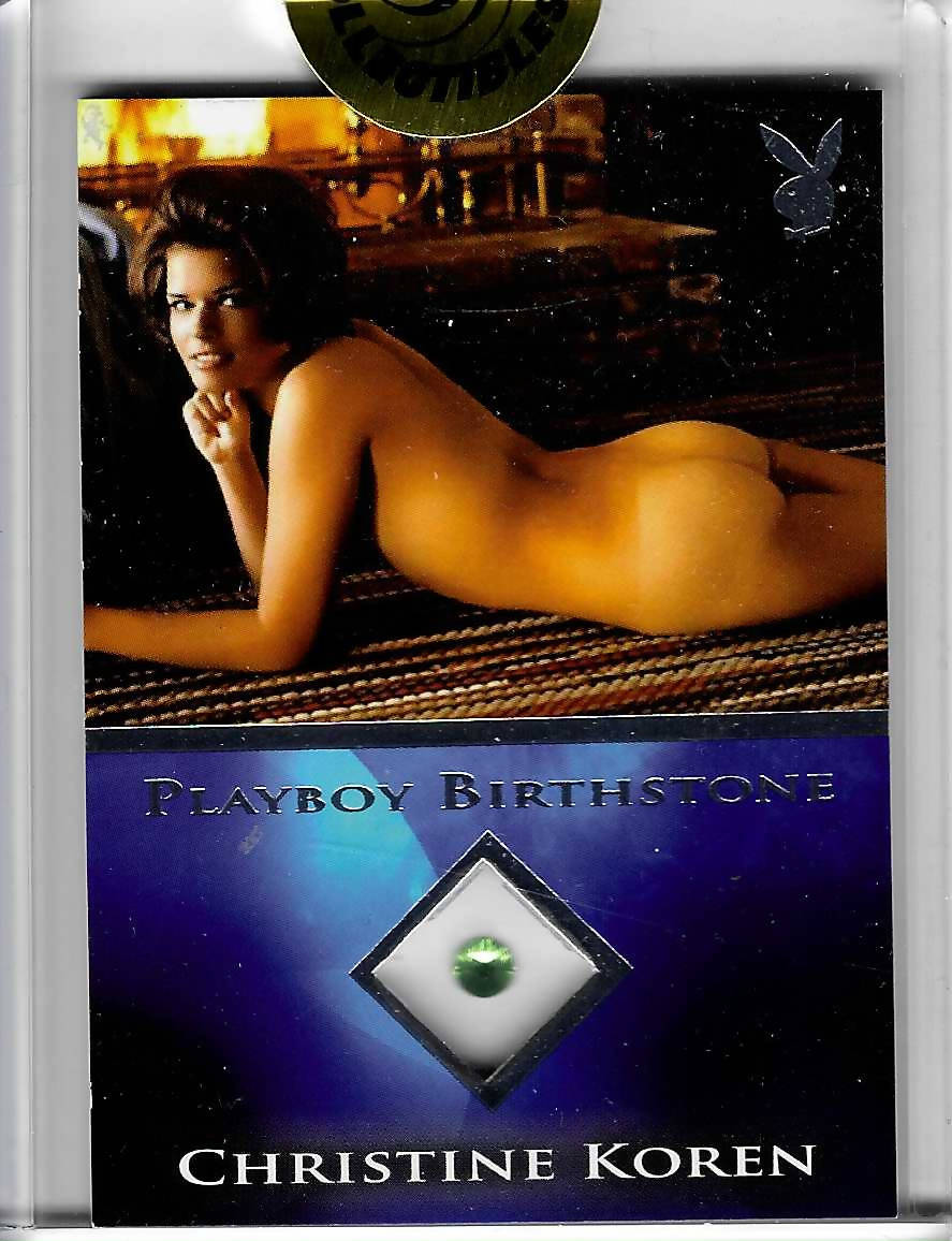Playboy Daydreams Birthstone Card Case Topper Christine Koren Platinum Foil