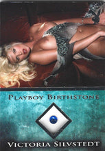 Load image into Gallery viewer, Playboy&#39;s Bare Assets Victoria Silvstedt Platinum Foil Birthstone Card
