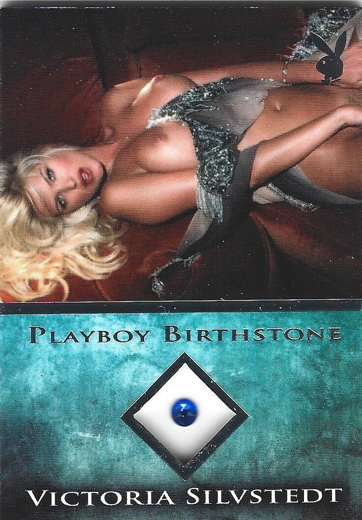 Playboy's Bare Assets Victoria Silvstedt Platinum Foil Birthstone Card