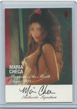 Load image into Gallery viewer, Playboy Centerfold Update 94-96 Maria Checa Red Foil Autograph Card
