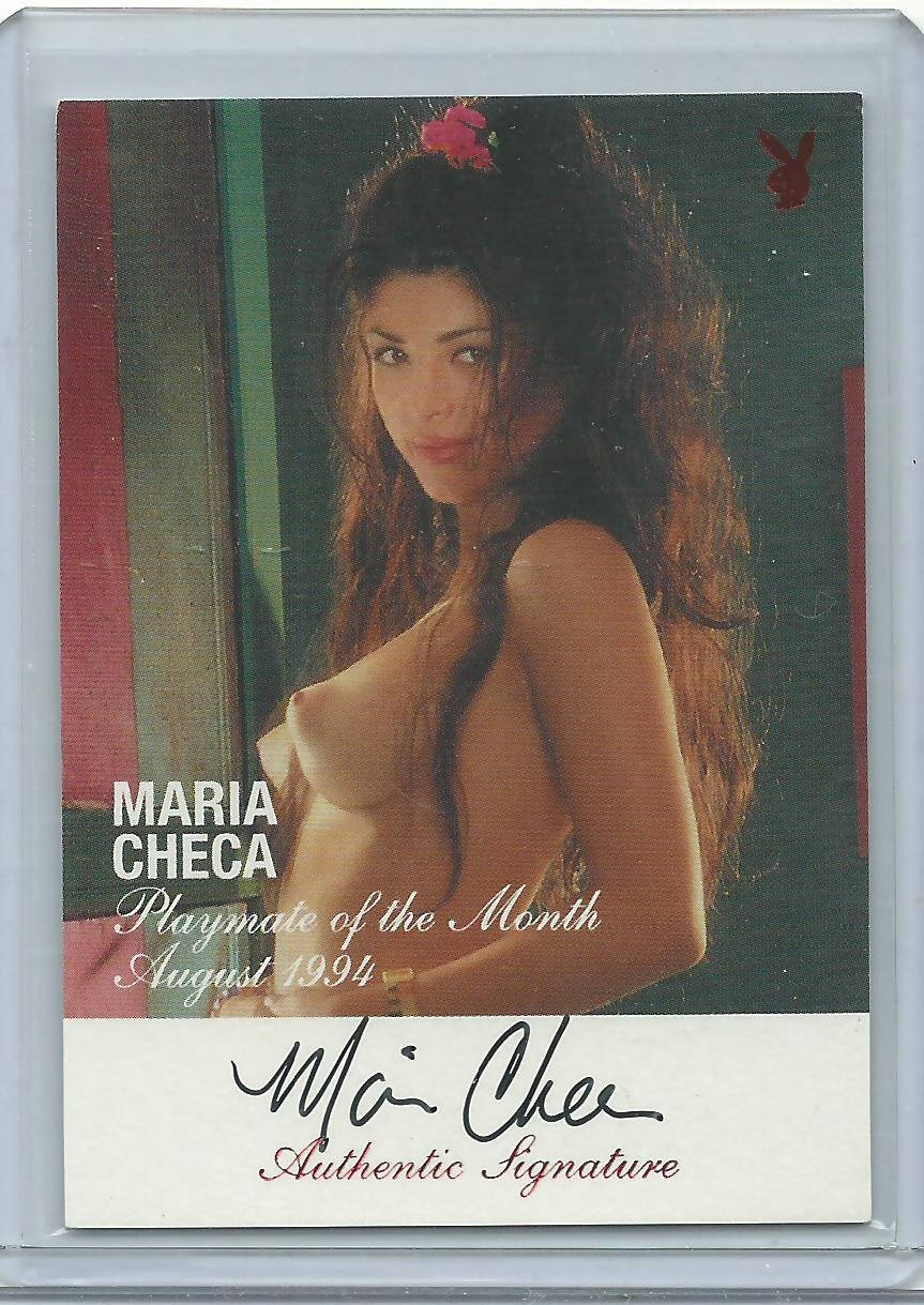 Playboy Centerfold Update 94-96 Maria Checa Red Foil Autograph Card