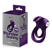 Load image into Gallery viewer, VeDO THUNDER BUNNY Rechargeable Dual Ring - Perfectly Purple
