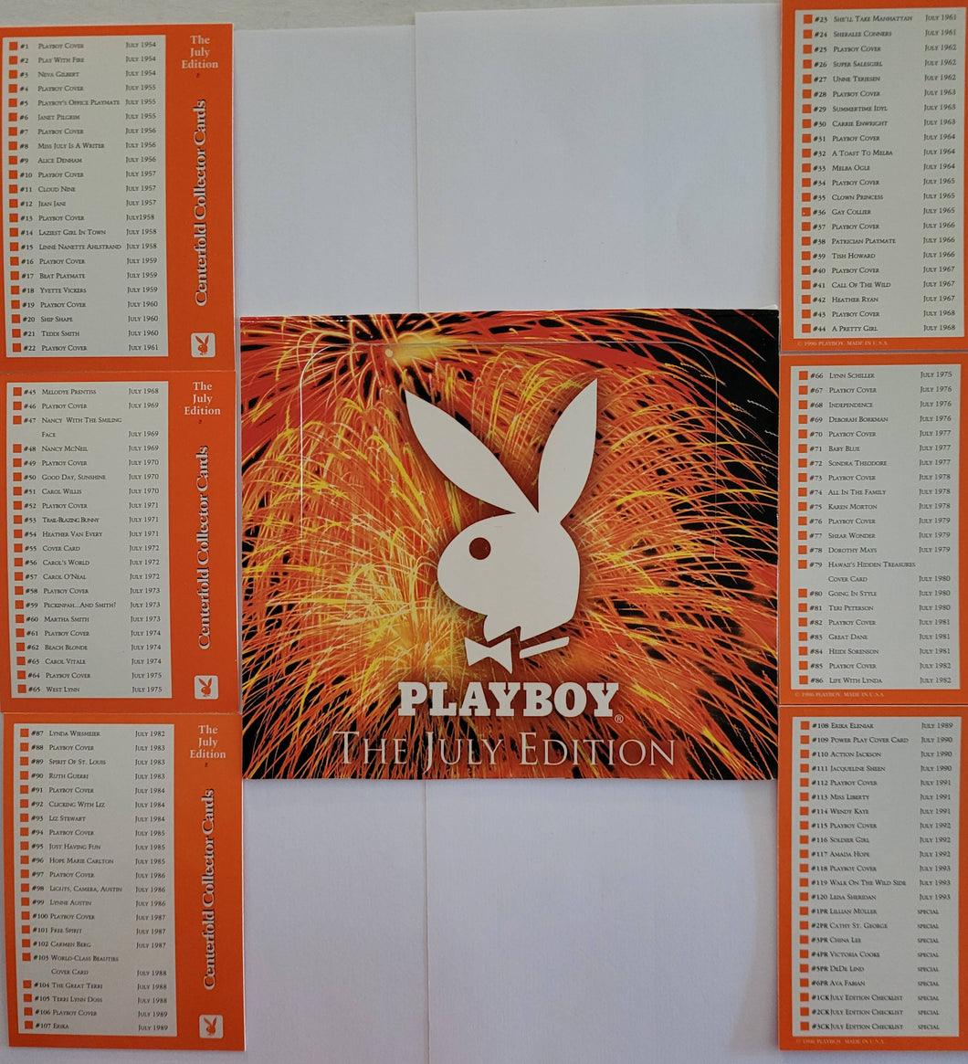 PLAYBOY JULY CENTERFOLD COLLECTOR CARDS