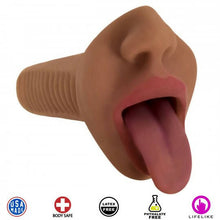 Load image into Gallery viewer, Mistress Mercedes Vibrating Mouth Stroker- Brown
