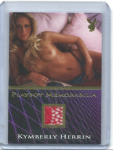 Load image into Gallery viewer, Playboy&#39;s Hot Shots Kymberly Herrin Gold Foil Memorabilia Card!
