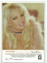 Load image into Gallery viewer, Playboy Playmate Review Tina Jordan Red Foil Autograph Card
