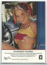 Load image into Gallery viewer, Playboy College Girls Madison Marie Gold Foil Autograph Card
