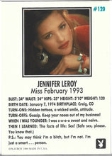 Load image into Gallery viewer, Playboy February Edition Jennifer LeRoy Card #120
