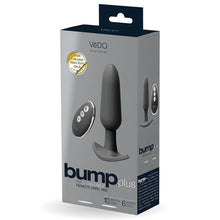 Load image into Gallery viewer, VeDO BUMP PLUS Rechargeable Anal Vibe with Remote Control - Just Black
