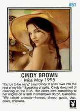 Load image into Gallery viewer, Playboy Centerfold Collector Cards 1994 Thru 1996 #51 Cindy Brown
