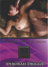 Load image into Gallery viewer, Playboy&#39;s Sexy and Sassy Deborah Driggs Gold Foil Memorabilia Card
