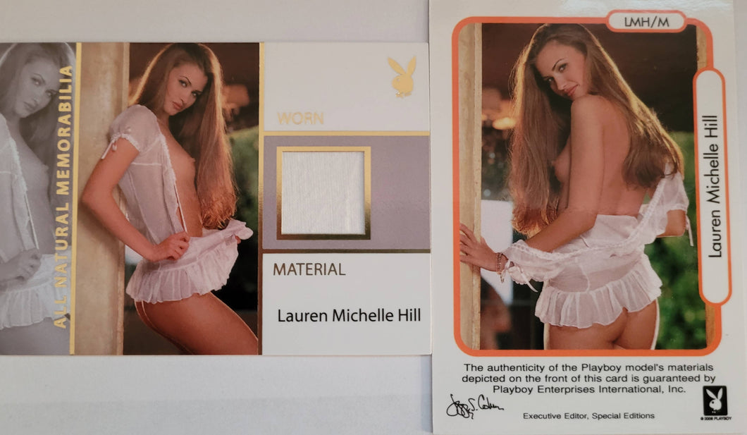 PLAYBOY'S NATURAL BEAUTIES ALL NATURAL MEMORABILIA WORN MATERIAL LAUREN MICHELLE HILL
