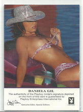 Load image into Gallery viewer, Playboy&#39;s College Girls Daniela Gil Gold Foil Autograph Card
