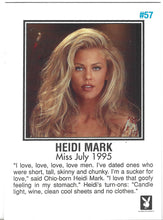 Load image into Gallery viewer, Playboy Centerfold Update 1 (1994 - 1996) Heidi Mark Card #57
