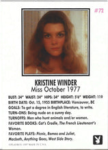 Load image into Gallery viewer, Playboy October Edition Kristine Winder Card #72
