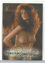 Load image into Gallery viewer, Playboy Playmates of the Year Fawna MacLaren Gold Foil Autograph Card
