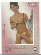 Load image into Gallery viewer, Playboy Lingerie 100th Tonie Aguilera Autograph Card
