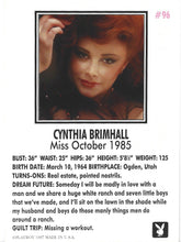 Load image into Gallery viewer, Playboy October Edition Cynthia Brimhall Card #96
