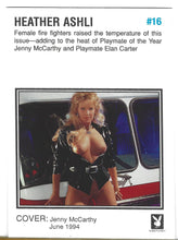 Load image into Gallery viewer, Playboy Centerfold Update 1 (1994 - 1996) Cover Jenny McCarthy &amp; Heather Ashli Back Card #16
