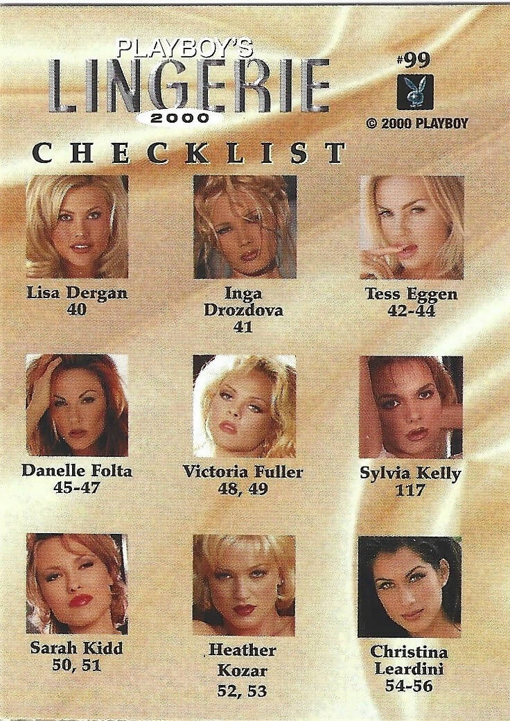 Playboy Lingerie 2000 Checklist Card #99