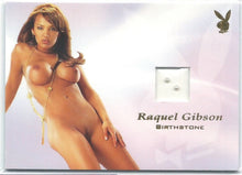 Load image into Gallery viewer, Playboy&#39;s Centerfold Update 4 (2003-2005) Raquel Gibson Birthstone Insert Card
