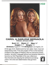 Load image into Gallery viewer, Playboy Centerfold Update 3 (2000 - 2002) Carol &amp; Darlene Bemaola Card #02
