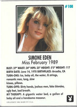 Load image into Gallery viewer, Playboy February Edition Simone Eden Card #108
