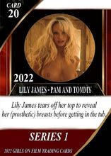 Load image into Gallery viewer, 2022 Girls on Film Series 1 Lily James Nude Card
