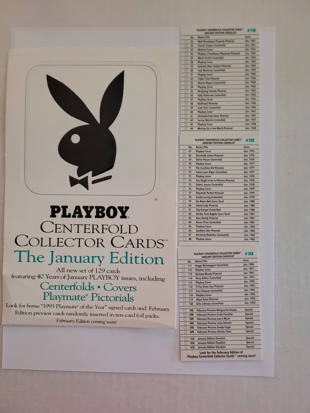 PLAYBOY CENTERFOLD COLLECTOR CARDS