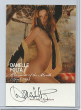Load image into Gallery viewer, Playboy Centerfold Update 94-96 Danelle Folta Red Foil Jumbo Autograph Card

