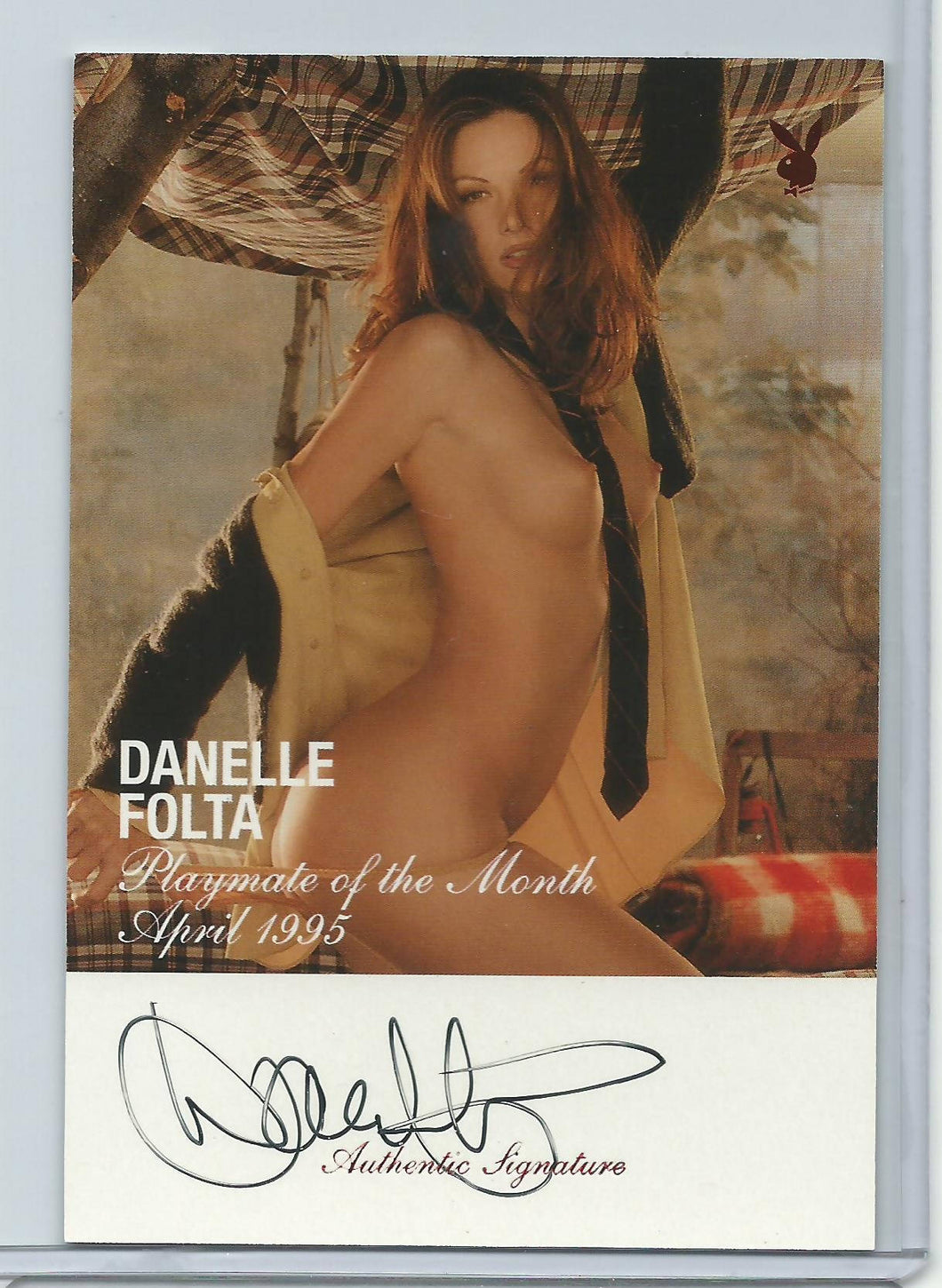 Playboy Centerfold Update 94-96 Danelle Folta Red Foil Jumbo Autograph Card