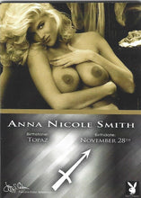 Load image into Gallery viewer, Playboy&#39;s Blondes, Brunettes and Redheads Anna Nicole Smith Gold Foil Birthstone Card
