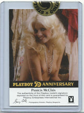 Load image into Gallery viewer, Playboy 50th Anniversary Patricia McClain Red Foil Autograph Card
