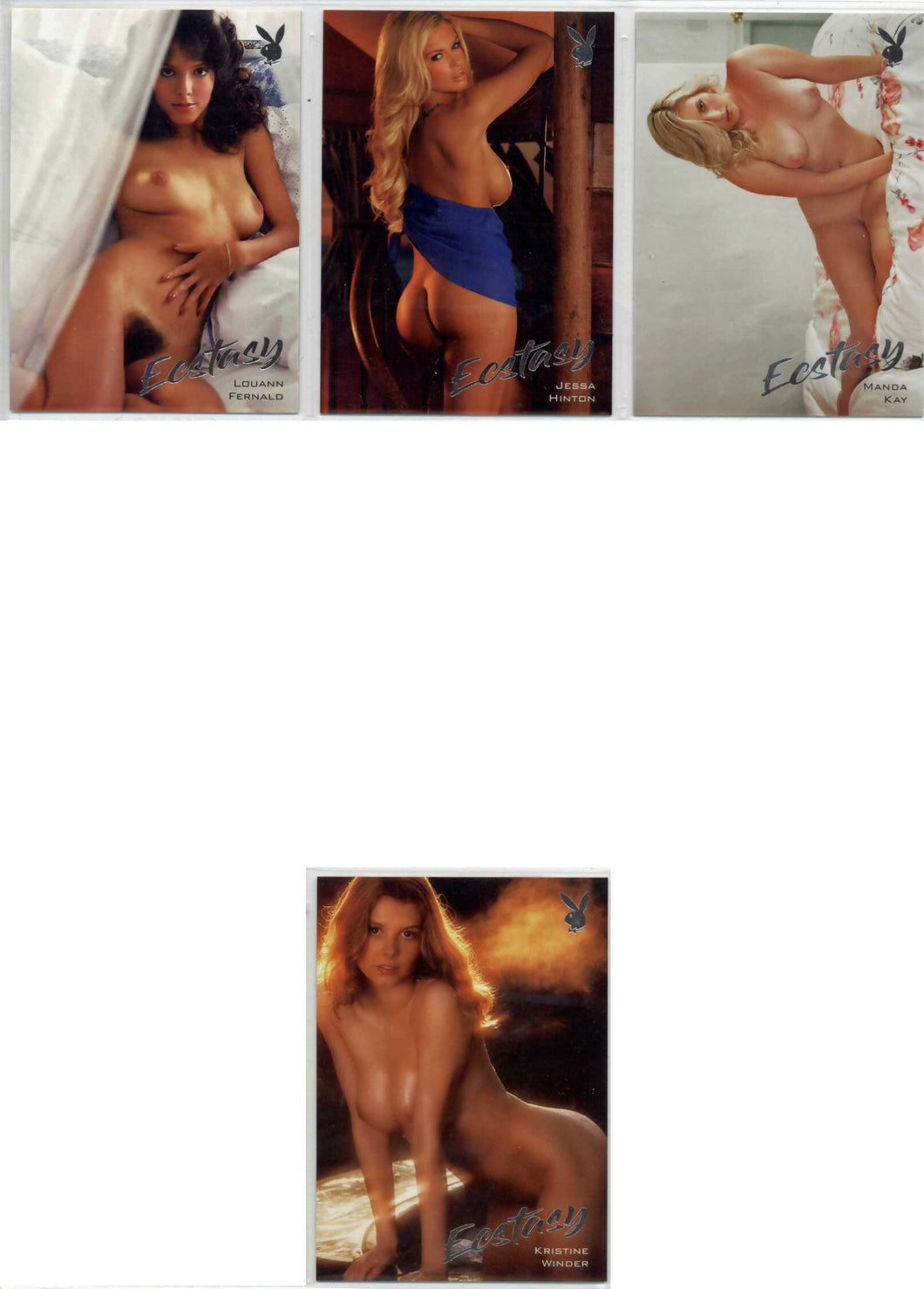 Playboy's Sultry Lace - Platinum Foil Ecstasy subset card lot [4 cards]