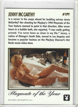 Load image into Gallery viewer, Playboy February Edition Playmate of the Year Jenny McCarthy Gold Foil Card #1PY
